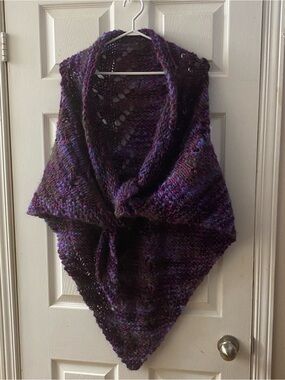 Hand Knitted Wool Shawl